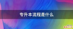 专升本流程是什么