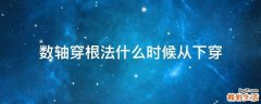 数轴穿根法什么时候从下穿