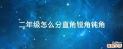 二年级怎么分直角锐角钝角