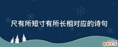 尺有所短寸有所长相对应的诗句