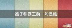 猴子称霸王前一句是啥