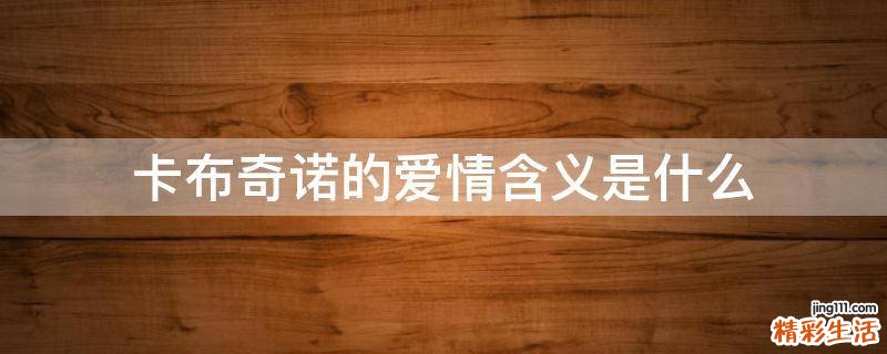 卡布奇诺的爱情含义是什么