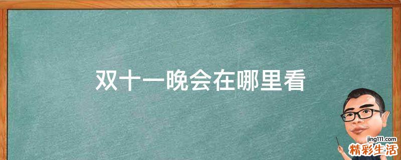 双十一晚会在哪里看