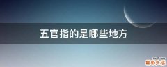 五官指的是哪些地方