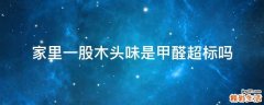家里一股木头味是甲醛超标吗