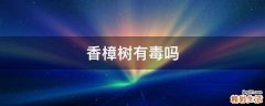 香樟树有毒吗