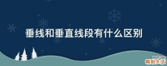 垂线和垂直线段有什么区别