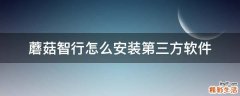 蘑菇智行怎么安装第三方软件