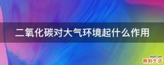 二氧化碳对大气环境起什么作用