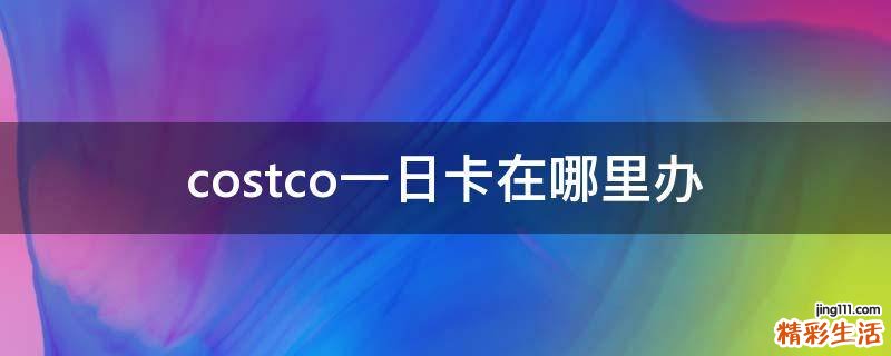 costco一日卡在哪里办