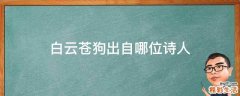 白云苍狗出自哪位诗人
