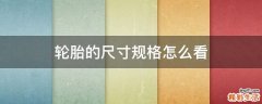 轮胎的尺寸规格怎么看