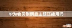 华为会员到期后主题还能用吗