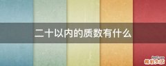 二十以内的质数有什么