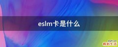 eslm卡是什么
