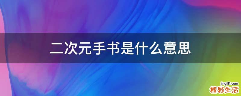 二次元手书是什么意思