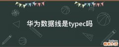 华为数据线是typec吗