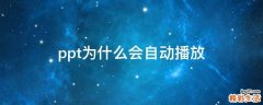 ppt为什么会自动播放