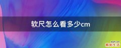 软尺怎么看多少cm