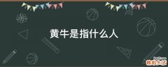 黄牛是指什么人