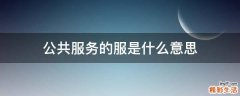 公共服务的服是什么意思