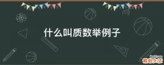 什么叫质数举例子