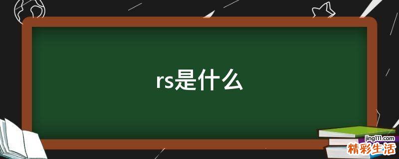 rs是什么