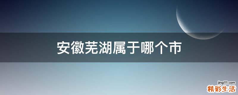 安徽芜湖属于哪个市