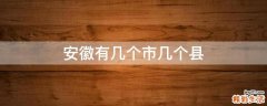 安徽有几个市几个县