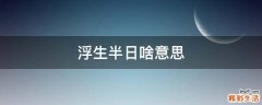 浮生半日啥意思