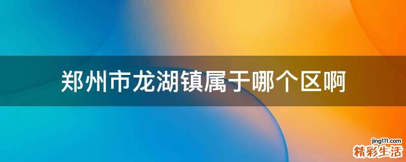 郑州市龙湖镇属于哪个区啊