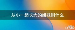 从小一起长大的姐妹叫什么