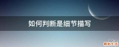 如何判断是细节描写