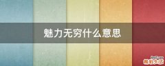 魅力无穷什么意思