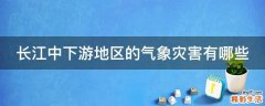 长江中下游地区的气象灾害有哪些