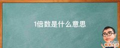 1倍数是什么意思