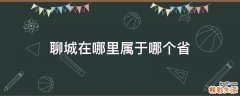 聊城在哪里属于哪个省