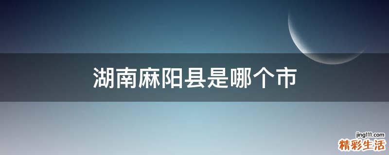 湖南麻阳县是哪个市
