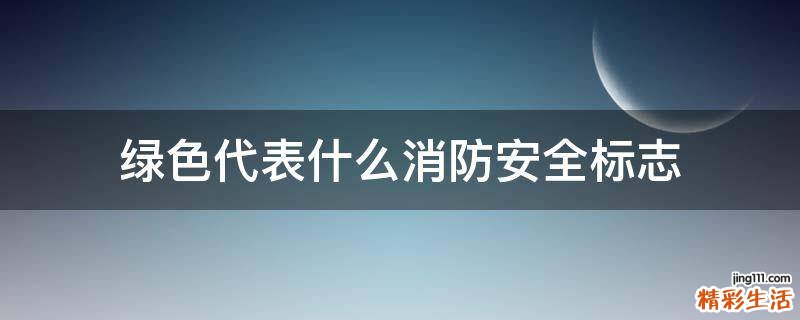 绿色代表什么消防安全标志