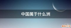 中国属于什么洲