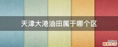 天津大港油田属于哪个区