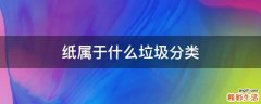 纸属于什么垃圾分类