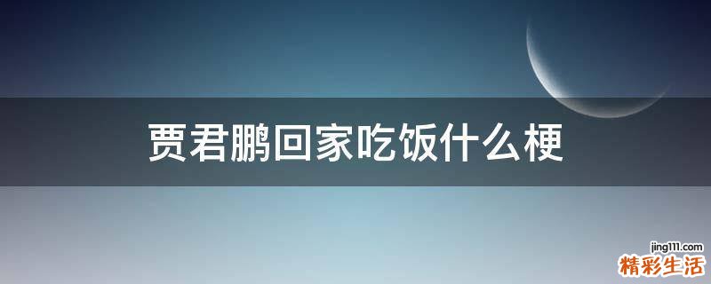 贾君鹏回家吃饭什么梗