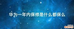 华为一年内保修是什么都保么