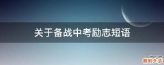 关于备战中考励志短语