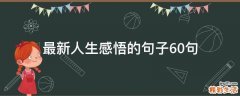 最新人生感悟的句子10句
