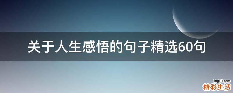 关于人生感悟的句子精选10句