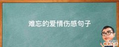 难忘的爱情伤感句子