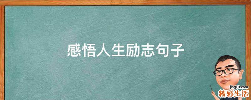 感悟人生励志句子