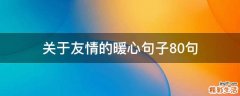 关于友情的暖心句子10句